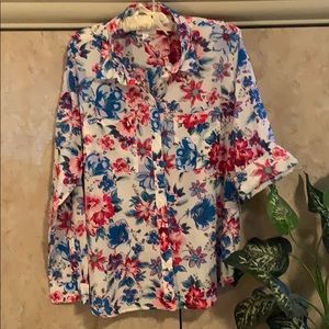 Flowered Button Down